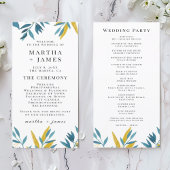 Minimalistisch Blue Botanic Save the Date Card RSVP Karte