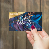 Blaue Blätter Quadratischer Aufkleber