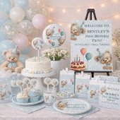 Blue Balloon Hedgehogs Celebration Acryleinladungen