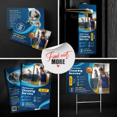 Blue House Reinigungskraft Housekeeper Janitorial Visitenkarte