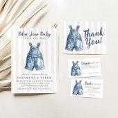 Blue Jean Baby Shower Simple Envelope Stickers