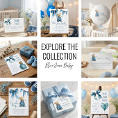 Oh Baby Blue Jean Baby Denim Baby Shower Serviette
