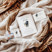 Blue Laurel Tooth Graduation Party Einladung