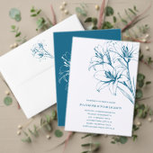 Blue Lily Kontur Wedding Programm (Personalisieren Sie die Kollektion dieses unabhängigen Creators. Test)