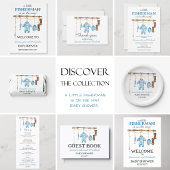 Blauer kleiner Fischer-Baby-Party Serviette