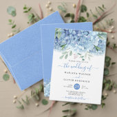 Save the Date Card Blue Hydrangeas Floral Wedding Einladung (Personalisieren Sie die Kollektion dieses unabhängigen Creators. Test)
