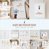 She Is Ready to Pop Blue Soda Pop Baby Shower Pappbecher