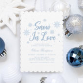 Blue Snow Winter Brautparty Advisor Card Einladung