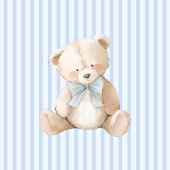 Blue Elegant Teddy Bear Sticker Poster