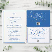Luxusblaue Hochzeit Acryleinladungen (Personalisiere diese Kollektion eines unabhängigen Creators.)