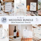 Vorlage für das Blue Wedding Bar Menu Poster