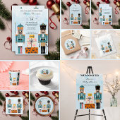 Blue Winter Snowflakes Nutcracker Baby Dusche Einladung