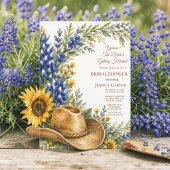 Blaue Texas-Sonnenblumen-Boho-Hochzeitsdusche Pappteller