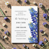 Bluebonnets Blue Floral Texas Rustikale Hochzeit Magnet