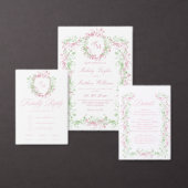  Delicate French Flora Crest Wedding RSVP Karte (Personalisiere diese Kollektion eines unabhängigen Creators.)