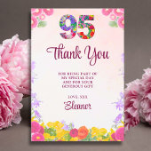 95th Birthday - Elegant Floral Garden Serviette