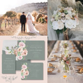 Blush Petals & Sage Succules Minimal botanisch Geschenktütchen