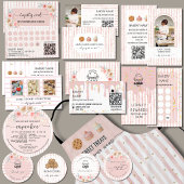 Rosa Streifen Custom Bakery Schürze