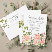 Botanisches Hochzeitsprogramm in Rosa Fächer (Personalisieren Sie die Kollektion dieses unabhängigen Creators. Test)