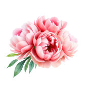 The BAR Elegant Gray Red Peony Minimalist Acrylschild