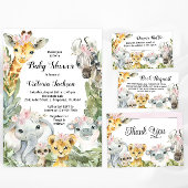 Blush Pink Safari Baby Dusche Chip Beutel Wrapper Flyer