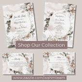 Blush Pink Grey Floral Wassercolor Hochzeit Rechteckiger Pappuntersetzer