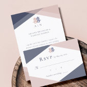 Blush Pink Blue Geometric Chinese Wedding Details Einladung