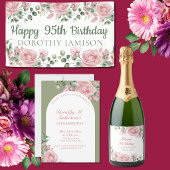 Rosa florale Rose Geburtstag Banner