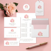 Chic Watercolor Blush Pink Rose Post-it Klebezettel