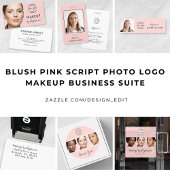 Script Makeup Studio Name Return Address Phone Permastempel