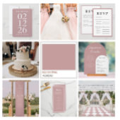 Blush Pink Timeless Wedding RSVP Karte
