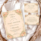 Blush Sage Floral Garden Diapper Raffle Begleitkarte