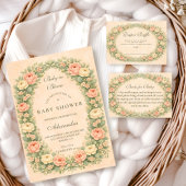 Blush Sage Rose Garden Diapper Raffle Begleitkarte