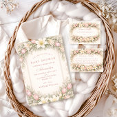 Blush Tulip And Lily Garden Diapper Raffle Begleitkarte