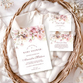 Blush Wildflower Garden Diapper Raffle Begleitkarte