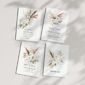 Boho Bohemian Getrocknete Blumen Foto & QR-Code Ho Einladung