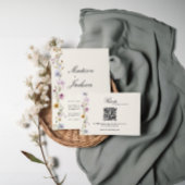 Bohemische Wildblumen QR-Code Details Hochzeiten Begleitkarte