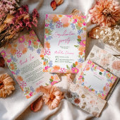 Boho Wildblume Summer Abschluss Ratschläge Wünsche Begleitkarte