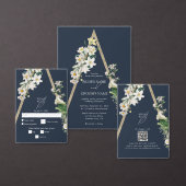 Bohemisch Wood Pyramid White Florals Blue Wedding Pappteller (Personalisiere diese Kollektion eines unabhängigen Creators.)