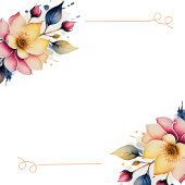 Boho Peachy Floral Serviette