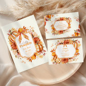 Eine kleine Pumpkin Fall Floral Baby Dusche Pappteller