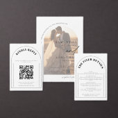 Moderne Schwarz-Weiß-Foto-Hochzeit Einladung (Personalisiere diese Kollektion eines unabhängigen Creators.)