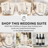 Dusty Blue Wildblumen Custom Housewarming Party Acryleinladungen