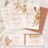 Boho Blush Floral Baby Dusche Pappteller