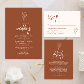 Boho Botanicals Terracotta Wedding Platzkarte