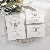 Boho Boy Baby Clothes Kinderduschkarten und Gesche Poster