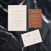 Boho Chic Terracotta Wedding Rücksendeadresse (Personalisiere diese Kollektion eines unabhängigen Creators.)