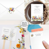 Boho Chic Wildflowers Modern 3 Foto Save The Date