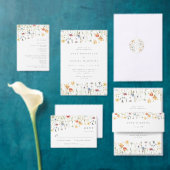 Boho Wildflower Wedding Save the Date Postcard Einladungspostkarte (Personalisiere diese Kollektion eines unabhängigen Creators.)