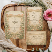Boho Desert Botanical Wedding Einladung
